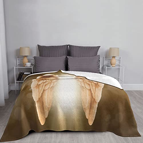 Couverture en flanelle ailes d'ange toutes saisons pour lit et canapé