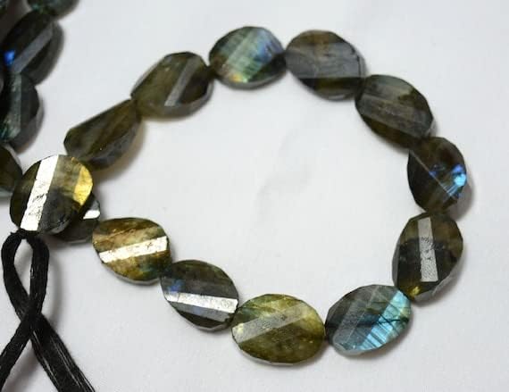 Labradorite Twisted Nuggets perles de qualité gemme reflets bleus 15mm