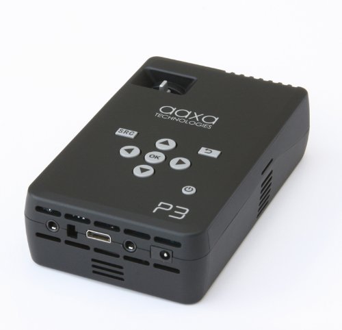 Aaxa Kp400-01 P3 Pico Pocket Projector With 50 Lumens Led, Media Player, Hdmi And Rechargable Battery, Black #TOP6