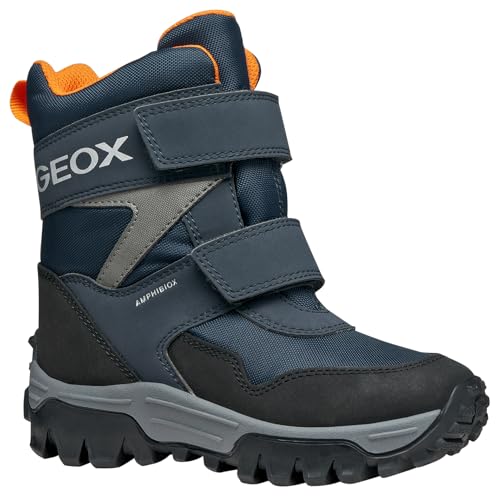 Geox JUNIOR J HIMALAYA BOY B ABX ANKLE BOOTS NAVY/ORANGE 34_EU