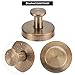 QWORK Suction Cup Hooks - Tool-Free Installation, 2 Pack Stainless Steel Brushed Rose Gold Hook, Supports Up to 15 lbs