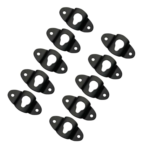 HOMOBABE 10個 音響用高耐荷重アイアンハンガープレート スピーカー固定具 小型壁掛け簡単取付 リアサラウンドスピーカー対応耐久性