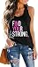 Zylkor Find Your Strong Tank Tops Women Funny Letter Print Tanks Inspirational Summer Workout Sleeveless Tops Black