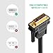UGREEN 1.5 m DVI to VGA Cable DVI-I 24 + 5 Male to 15 Pin VGA Male Converter Adapter Cable with Gold Plated Highly Pure Copper Conductors, Support 1080P for Gaming, DVD, Laptop, and Projector