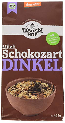 Bauckhof HOF DinkelMüsli Schokozart, 425g (1er Pack)