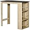 Table Haute De Bar / Mange-debout – 112x57x106 Cm – Blanc – Bois D'ingénierie – Neuf
