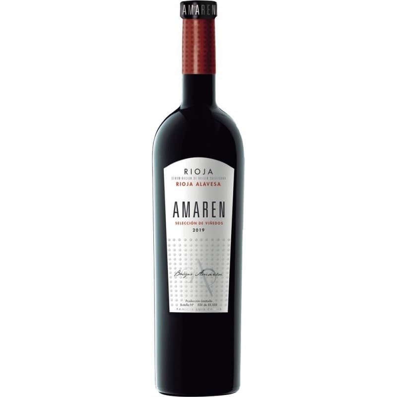 Amaren Selección de Viñedos Vino Tinto Crianza 14.5% Vol, Tempranillo y Garnacha con Carácter, Ideal para Carnes y Quesos, Compra Online con Envío Rápido| 1 botella