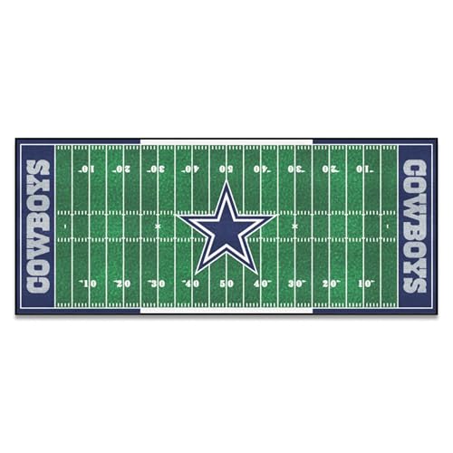 FANMATS NFL Dallas Cowboys Nylon Face Football Field Runner  30x72