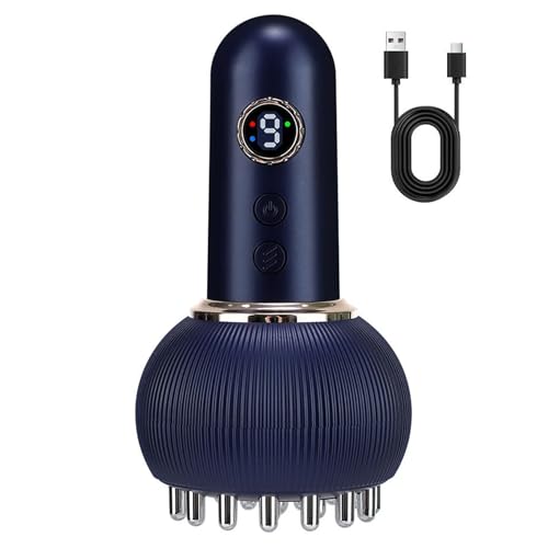Rodillo Manual Recargable Por USB - Cepillo Meridiano Eléctrico De 1200 MAh, Herramienta Gua Sha Para Masaje De Hombros Y Cuello, Masaje Abdominal Y De Espalda, Adelgazamiento Del Vientre, Anticelulít