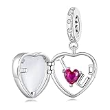 Herz Box Charms Anhänger für Pandora Armband-925 Sterling Silber I love u Rose Red Charm Bead