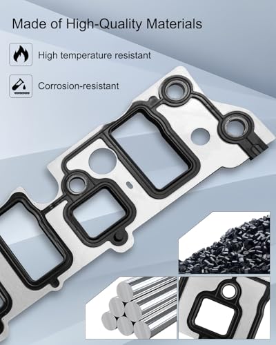 Image of MS98014T Engine Intake Manifold Gasket Set Fit for Buick Chevrolet | Replace 11-10563-01 111056301, Fit for LaCrosse Lucerne Impala Monte Carlo Pontiac Grand Prix Bonneville Oldsmobile Intrigue