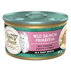 Fancy Feast Medleys Wet Cat Food, Wild Salmon Primavera – 85 g Can (24 Pack)