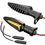 KICRY LED Turn Signals Motorcycle Front Flowing Blinkers Compatible with BMW F650GS F700GS F800G F800RF800ST HP2 Sport K1200R K1300R S1000R R1200GS R1200R(Amber)