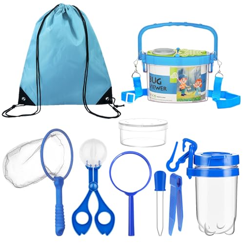 AHEJIOO 9 Stück lupenglas für Kinder Outdoor Spielzeug Set, mit