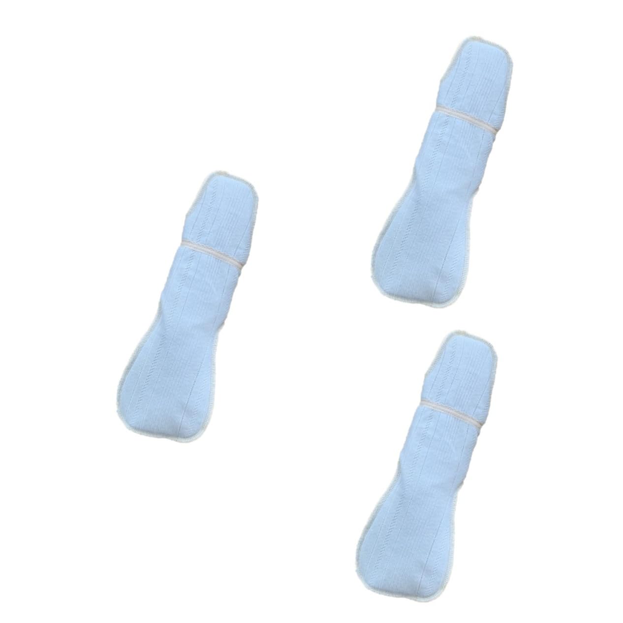 GLEAVI 3piezas Compresa Sanitaria De Algodón Reutilizable y Lavable Para Protección Nocturna Absorbente y Botón De Sujeción Color Aleatorio