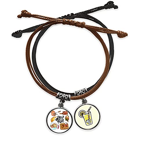 Bracelet barbecue steak en cuir - Le cadeau idéal pour amateur de boucherie et grillade