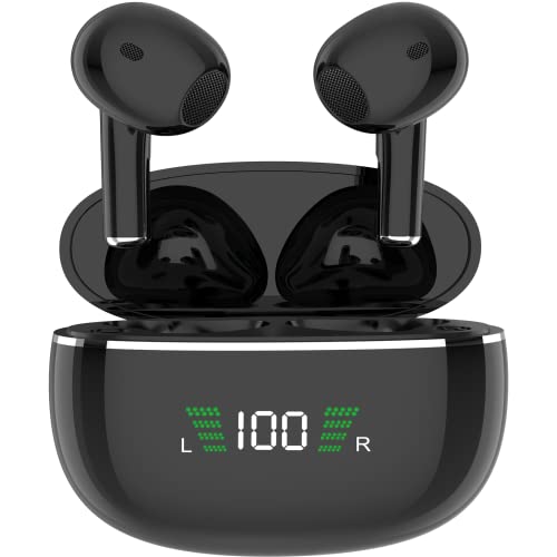 Auriculares Inalámbricos, Auriculares Bluetooth 5.2 con HD Mic, 2023 Nueva HiFi Estéreo Cascos Inalambricos Bluetooth, IP7 Impermeable 36H Cancelación de Ruido In-Ear Auriculares, Pantalla LED, USB-C Cover