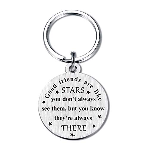 TANGWISH Friend Birthday Gifts for Women, Good Friends Are Like Stars Keychain, Bff Friendship Day...