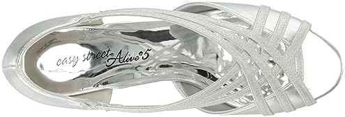 Easy Street Women's Oceana Pump, Silver Metallic, 8.5 Wide | Image 4