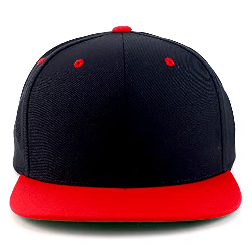 Image of Trendy Apparel Shop Oversize XXL Structured Blank Flatbill Snapback Cap