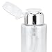 PANA 7oz. Professional Push Down Liquid Pumping Clear Bottle Dispenser (Silver Lid with No Wording, 2pc)
