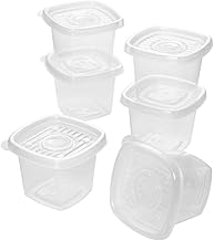 Conjunto de Potes Quadrados Pop com 6 Unidades Plasútil