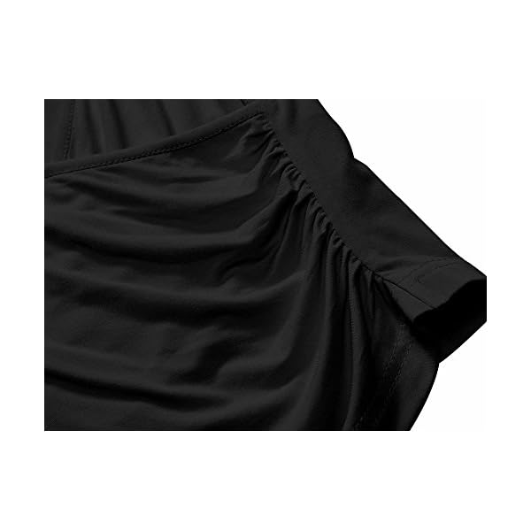 VETIOR-Womens-Deep-V-Neck-Short-Sleeve-Unique-Slim-Fit-Cross-Wrap-Shirts-Crop-Tops VETIOR Going Out Tops Wrap Short Sleeve Sexy Crop Tops for Women Summer Tops for Women 2022 Black Crop Top V Neck M Black