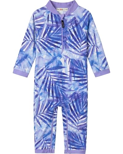 Image of weVSwe Baby Girl Toddler UPF 50+ Rash Guard Swimsuit Sun Protection Beachwear Zipper Bathing Suit 0-3 Years