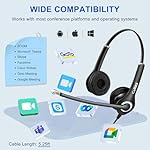 Callez Computer Headset, 3.5mm Cell Phone Headset with Mic Noise Cancelling, USB-C Wired Headphone for PC Laptop Mac iPhone Samsung Zoom Teams Call Center Home Office Work, in-line Controls - Image 4