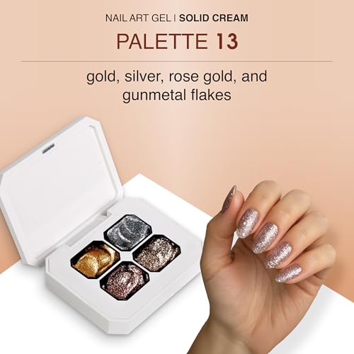 Paleta de Cre8tion Nail Art Gel Solid Cream 9 colores miniatura 2