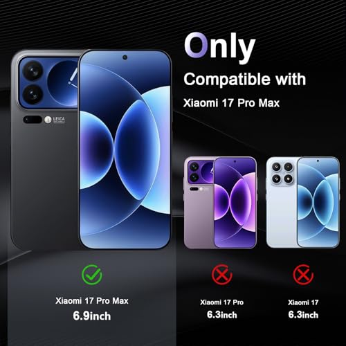 Image of Case for Xiaomi 17 Pro Max, Military Grade Drop Protection Clear Phone Case, Yellowing Resistant, Anti-Scratch Hard PC Back, Shockproof Hard Ultra-Thin Protective Cover, Transparent