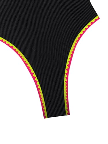 Image of Foxiny Sexy Backless Cheeky High Cut Leg Thong V Neck One Piece Swimsuit