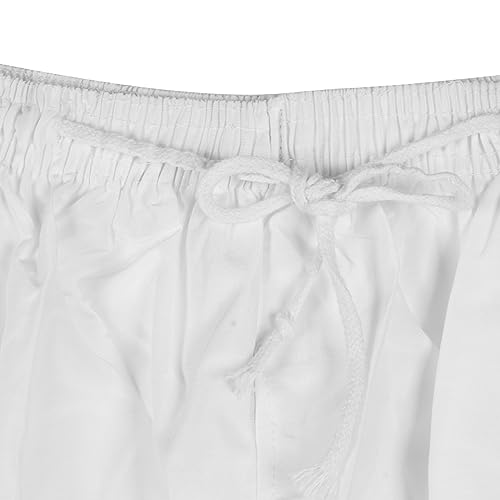 TOPINCN Muslim Pants Trousers Clothes Polyester Saturday Pants Afghan Loosestyle Afghanistan Cotton Polyester Cotton Mid Waist Waist Type Loose Suncatcher Supplies (L) White4