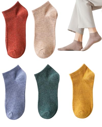 Men Ankle Socks Colorful Athletic Cotton Socks No Show Socks Size 5-12