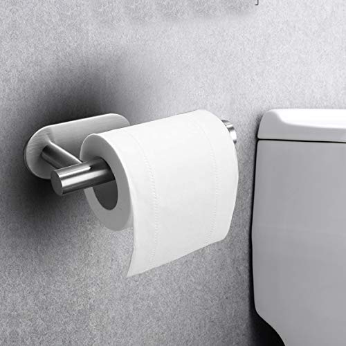 Fodlon Portarrollos Papel Higiénico, Portarrollos baño Autoadhesivo 304 Acero Inoxidable Soporte de Papel Adhesivo Sin Taladro Portarrollos para WC Baño Cocina