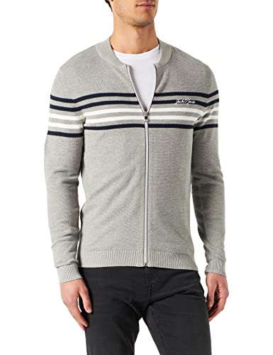Jack & Jones Jjschmidt-Cardigan Maglione, Grigio