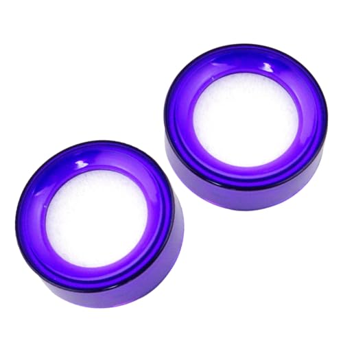 WEKAMOS 2個指を濡らすスポンジカップ 銭カウント 書類処理に スポンジモイストナー 耐久性 使いやすいデザイン 透明紫 色