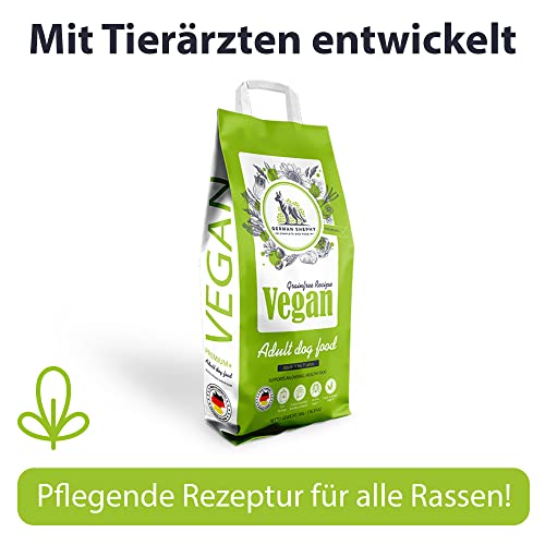 German Shephy Vegan Dog Food | 500g | Veganes Hunde Trockenfutter | Hypoallergenes Hundefutter trocken getreidefrei, im Sack für Junghunde, Erwachsene & Senior, sowie Allergiker
