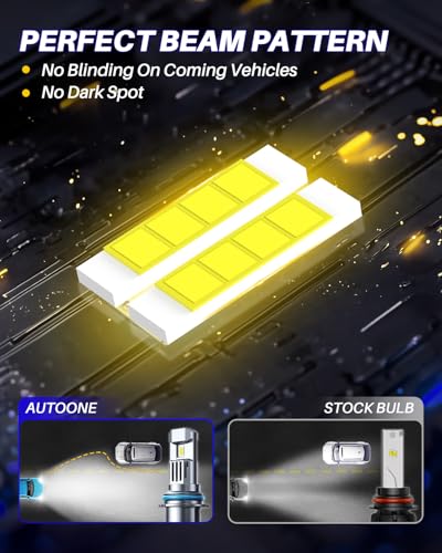 Image of AUTOONE 2026 Upgraded 9004 HB1 Headlight Bulbs, 1000% Bright 50000 Lumens
