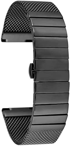 Bracelet de remplacement de chaîne solide pliable avec boucle papillon fluide