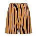 Fashion Tiger Animal Print Pattern Red And White Polka Dot Men's Shorts Pajama Sleepwear Swim Trunks Funny Swimsuit M