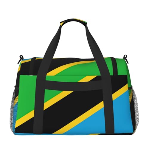 Sac de sport avec imprimé Tanzanie noir pour éviter les oublis - 2