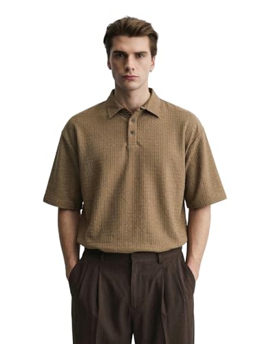 T-shirt pour homme fini les hauts transparents grâce au tissu texturé col rond