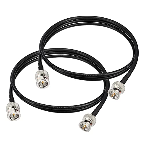 Superbat Cable de 3G/6G/HD SDI 1m,2Pieza Cable BNC Belden 1855A Cable 75ohm Macho a Macho de Video SDI Soporta HD-SDI/3G-SDI/4K para Cámara Transmisión CCTV Monitor Conversor SDI etc.