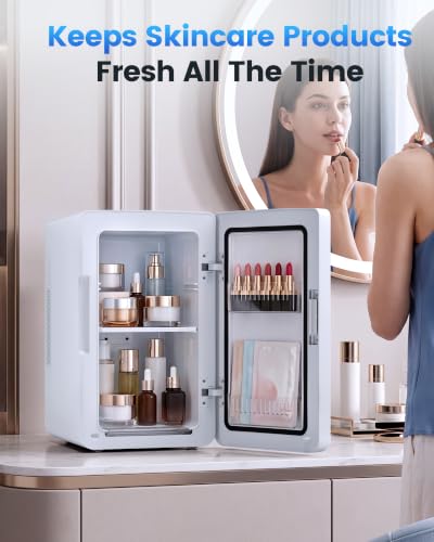 Image of Electactic Mini Fridge, 6L /8Can Portable Small Refrigerator for Bedroom