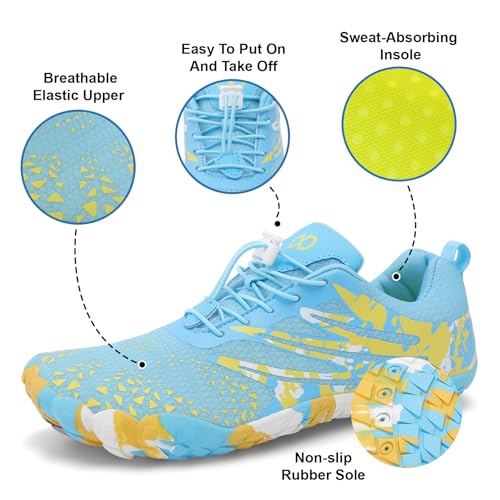 Image of XIHALOOK Athletic Hiking Water Shoes Womens Mens Quick Dry Barefoot for Beach Walking Kayaking Surfing Training