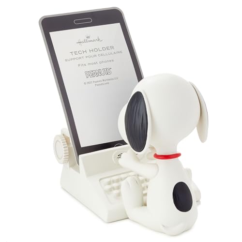 Image of Hallmark Peanuts Snoopy Cell Phone Holder (Typewriter) Office Supplies