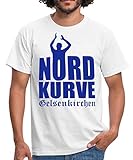 Das hochwertig verarbeitete, gerade geschnittene Herren-T-Shirt von Gildan mit rundem Halsausschnitt ist für Maschinenwäsche bei 30°C geeignet