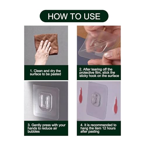 Image of Yinhing 18 Pairs Double Sided Sticky Hooks, Adhesive Wall Hooks for Hanging and Organizing Power Outlets, Picture Frames, RV Accessories