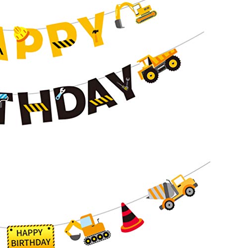 Amosfun Faixa de Feliz Aniversário para Festa de Aniversário e Construção de Garland para Carros, Fe